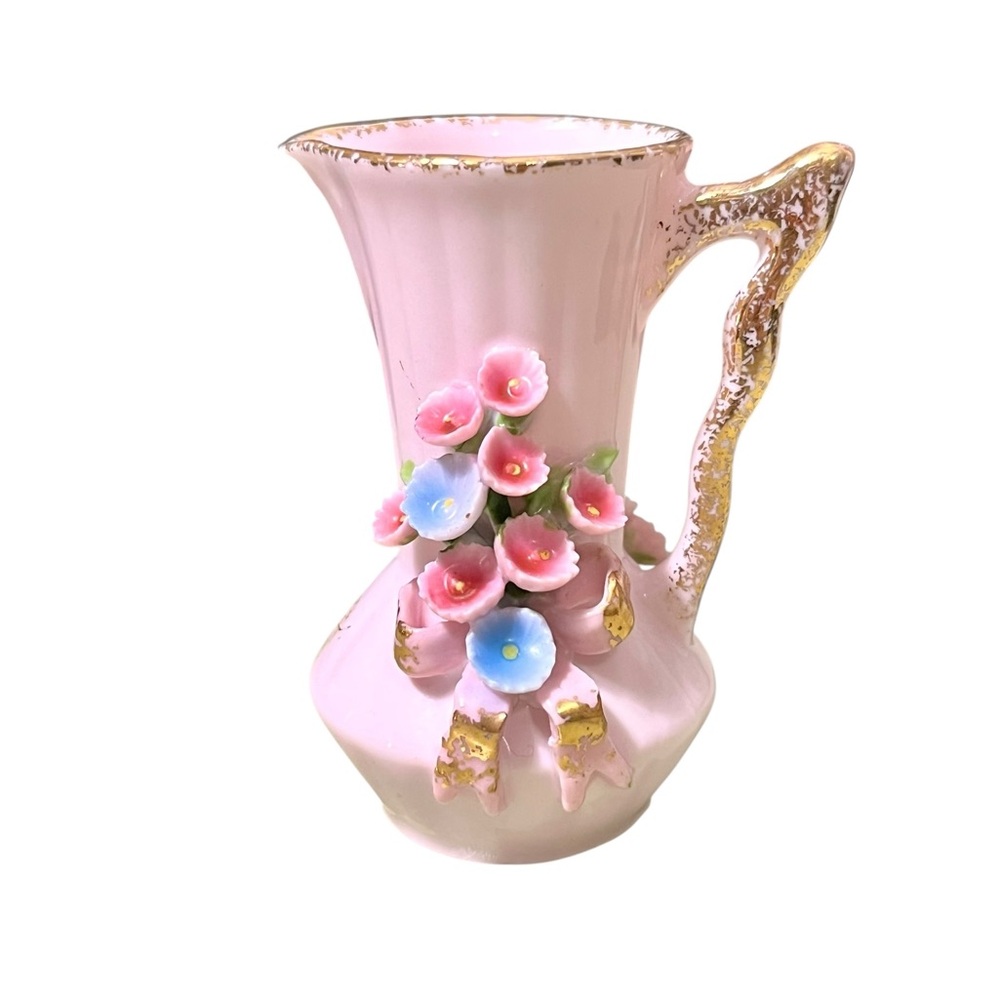 Vintage 1940’s Lefton China Hand Painted Mini Vase